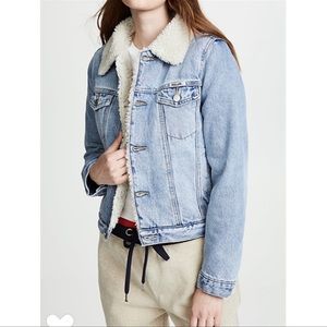 Rolla’s Sherpa jean jacket Stella blue size small